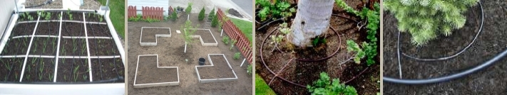 Great for sq. ft. gardening - Irregular shaped garden beds - Around plants and trees - Place around Plants.